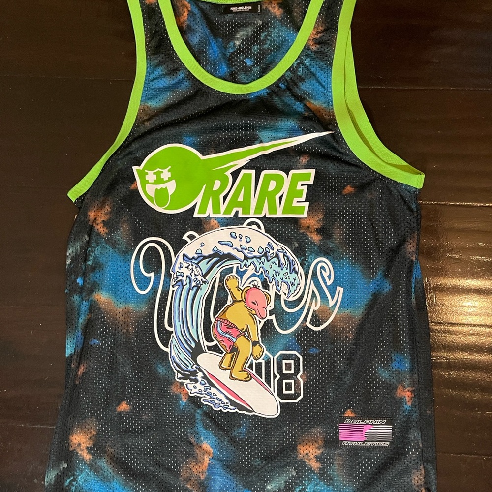 Pink Dolphin Black and Green Jersey with Space Graphic